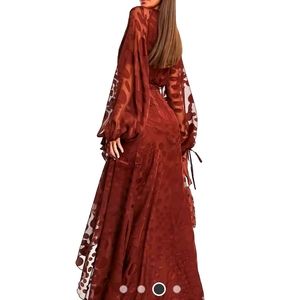 Dress jaquard wrap dress